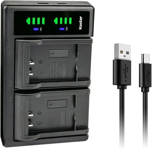 Kastar FNP-50 LTD2 USB Battery Charger Compatible with Fujifilm NP-50, NP-50A Battery, Fujifilm BC-50, BC-45W Charger, Fujifilm FinePix XP100 XP110 XP150 XP160 XP170 XP200 XF1 Camera in Kuwait
