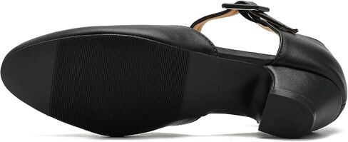 LIURUIJIA Women's Closed Toe Low Heel Dress Shoes Ankle Strap D'Orsay Work Office Comfortable Pumps in Kuwait