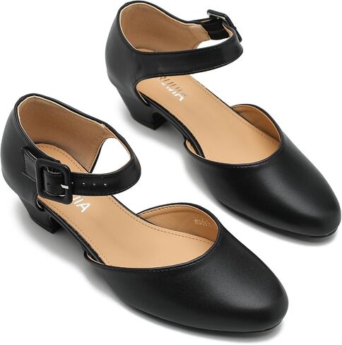 LIURUIJIA Women's Closed Toe Low Heel Dress Shoes Ankle Strap D'Orsay Work Office Comfortable Pumps in Kuwait