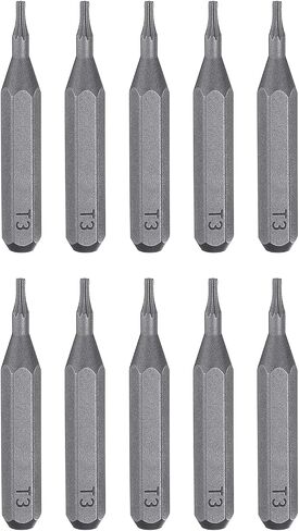 HARFINGTON 10pcs T3 Torx Screwdriver Bit 5/32" Hex Shank 28mm Length Magnetic Star 6 Point Head Hex Bits S2 Steel Screw Driver Bit for Electric Manual Screwdrivers Precision Repair in Saudi Arabia