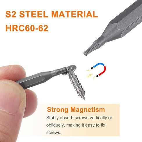 HARFINGTON 10pcs T3 Torx Screwdriver Bit 5/32" Hex Shank 28mm Length Magnetic Star 6 Point Head Hex Bits S2 Steel Screw Driver Bit for Electric Manual Screwdrivers Precision Repair in Saudi Arabia