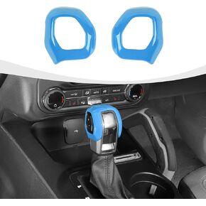 Gear Shift Knob Trim Cover Compatible with 2021-2023 Ford Bronco Interior Accessories, White