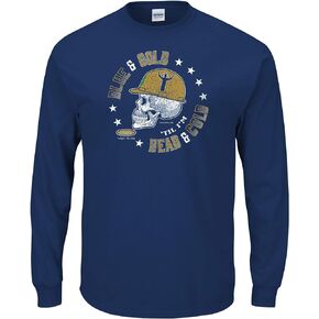 Smack Apparel Notre Dame Football Fans. Blue and Gold Til I'm Dead and Cold. Navy T Shirt (Sm-5X)