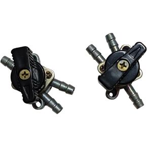 New 2PCS 3 Way Petcock Fuel Tank Shut Off Valve Compatible With 70cc, 90cc, 100cc, 110cc, 125cc, 150cc Chinese ATVs, Dirt Bikes, & Go Karts Replace # 650331
