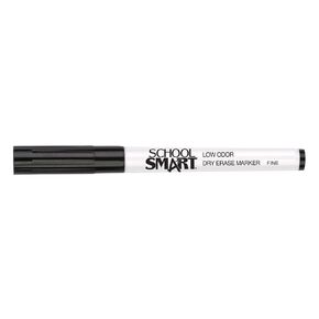 School Smart Dry Erase Pen Style Marker, Fine Tip, Black, Pack of 12 - BY1076-12BLACK