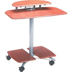 Safco Mayline 948MEC Soho Mobile Workstation, Metallic Gray Paint/Medium Cherry Thermofoil