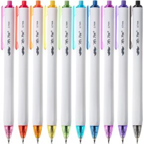 Mr. Pen- Ballpoint Pens, 10 Pack, Colorful Ink, Cute Ballpoint Pens Assorted Color Ink, Cute Pens for Journaling, Aesthetic Pens, Bible Pen, Ball Point Pens Black, Pens Ballpoint Smooth Writing Pens