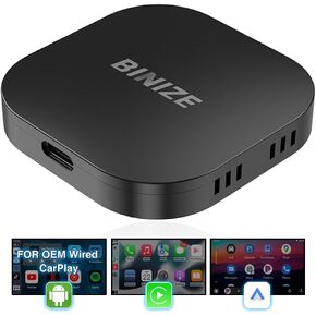 BINIZE Carplay Ai Box Carplay Magic AI Box Streaming Device for Car with Netflix YouTube, 2+32G, Supports Original Car with Wired Carplay (for OEM Wired CarPlay)