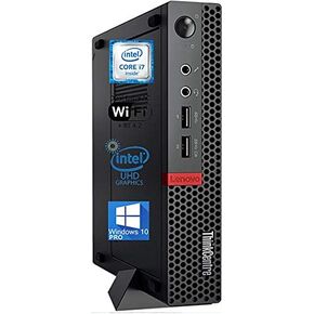 Lenovo ThinkCentre M910Q Tiny Desktop Computer, Intel Core i7-6700T Upto 3.6GHz, 16GB RAM, 1TB NVMe SSD, 4K 3-Monitor Support DisplayPort, HDMI, AC Wi-Fi, Bluetooth - Windows 10 Pro (Renewed)