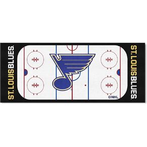 FANMATS NHL St Louis Blues Nylon Face Football Field Runner , 30 Inch x 72 Inch