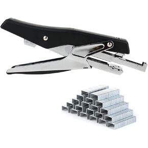 Deli Basics Hand Held Plier Stapler, 25 Sheet Capacity, Includes 1000 Staples, Black in Saudi Arabia
