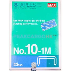 20 Boxes (20,000-Staples) Authentic Max Staples No.10-1M for Office Stapler