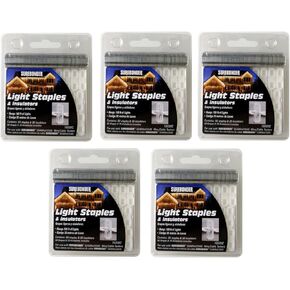 15030C Light Staples and Insulators - 60 Staples and 30 Insulators, 5 Pack