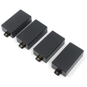 4Pcs Humbucker Guitar Pickup Cover Plastic Guitar Parts (Black)