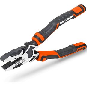 Vanquish 8 Inch Linemans Pliers High-Leverage Linesman Pliers with Side Cutting Design (3163)
