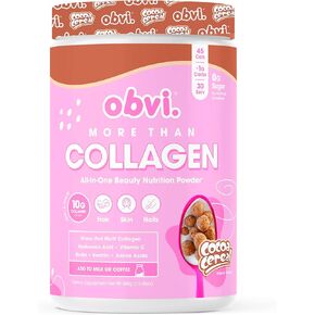 Obvi More Than Collagen, All-in-One Beauty Nutrition Powder, Grass-Fed Multi Collagen, Hyaluronic Acid, Biotin, Keratin, Healthier Hair, Skin, and Nails (Watermelon)