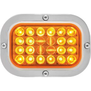 GG Grand General 77173 LED Light (Rectangle Pearl Red with Grommet and Pigtail, Clear Lens), 1 Pack