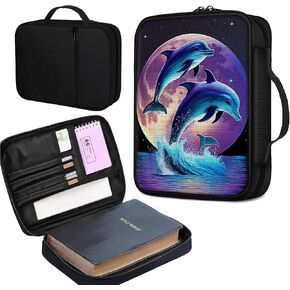 Bible Cover Bag for Women, American Flag Deer Bible Case, Large Bible Bag with Pockets, Zipper and Handle for Standard and Large Bibles, Christian Gift for Women in Kuwait