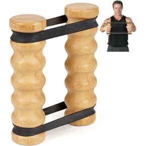 Rip Stick Efficient Upper Body Workout Equipment Home Gym, Adjustable Resistance Bands with Wooden Handles, Portable Exercise Equipment, Joint-Friendly
