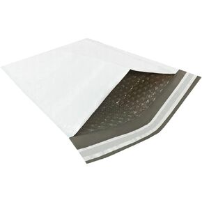 StarBoxes Poly Bubble Mailer 9.5"X14.5" #4- Pack of 100, White (PBM495145100)