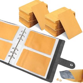 Black Garden Seed Organization Binder - 80 Resealable Sealing Envelopes for Seed Saving & Collecting