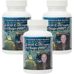Bobs Best Coral Calcium Supreme I 100% Pure Marine Coral, 74 Trace Minerals I 90 Capsules, Pack of 3
