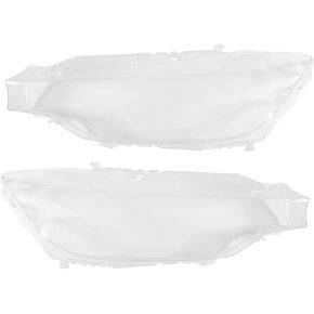 X AUTOHAUX 1 Pair Car Front Headlight Headlamp Lense Clear Lens Cover Cap PC Shell for BMW F30 F31 F35 2012-2015 63117339389 63117339390