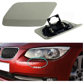 Front Bumper Headlight Washer Cover for E92 E93 LCI 2010-2013 (unpainted, Left Side)