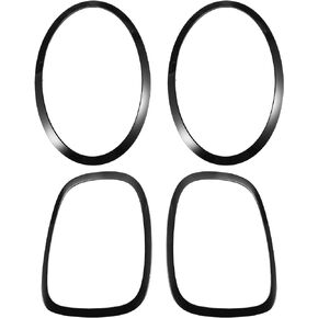 X AUTOHAUX 1 Set Headlight Ring Tail Light Surround Trim for MINI COOPER F55 F56 F57 2014-2019 2020-2021 No.63217351431/63218495332/51137300631/51137300632