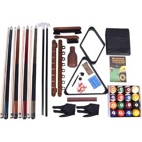 Pool Table Premium Billiard 20 Pieces Accessory Kit, Pool Cue Sticks Bridge Ball Sets,Premium Billiard Accessory kit Set, Includes All Accessories to Start a Billiards Game
