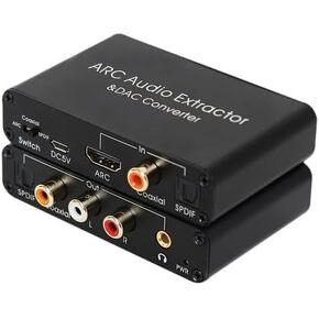 Digital Optical to Analog Audio Converter, HDMI Arc to RCA, Optical,3.5mm Audio Extractor Converter, Coaxial/Optical to RCA, 3.5mm in Kuwait
