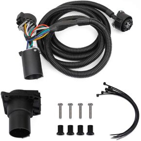 MITZONE 7-Foot 7-Pin Truck Bed Trailer Wiring Plug Harness Extension Compatible with 2015-2021 Ford F-150 F-250 Super Duty F-350 Super Duty F-450 Super Duty for Fifth-Wheel and gooseneck Trailers