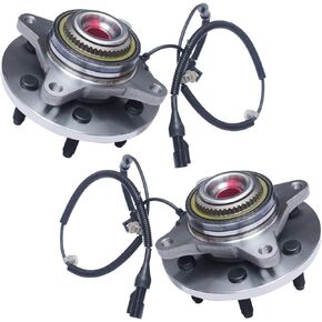 515119 x2 (Pair) Front Wheel Bearing and Hub Assembly Compatible 2009 2010 Ford F-150 (Excepts SVT Raptor Models;Exc.Heavy Duty Package) [4WD 4x4 AWD 6 Lug W/ABS]