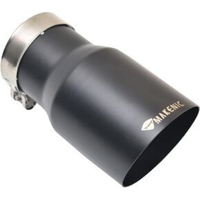 3"and 4" inlet Diesle Exhaust Tip, 4" outlet, 8" Long Tailtip, Stainless Steel Matte Black (3.0"x4.0"x7.9" Bevel)