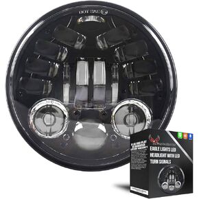 Eagle Lights 5.75 inch 8900AH-B LED Headlight with Integrated Turn Signals for Harley Davidson