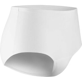 Washable Urinary Incontinence Cotton Maxi-Panties for Women, with Built in Absorbent Area, White X-Large