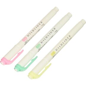 ZEBRA MILD LINER, Double Sided Highlighter, 5 Set (WKT7-5C)