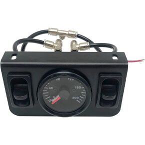 Panel Paddle Valve Switch Dual Needle Gauge with Air Fittings for Air Suspension Dual Air Gauge Controller