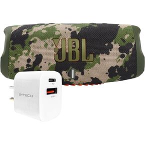 JBL Charge 5 (Squad) + Bundle with ByTech Universal 20W PD QC Wall Charger (White)