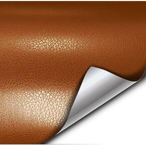 VViViD+ Fine Grain Brown Leather Soft Touch Vinyl Wrap Sheet Roll 1ft x 5ft