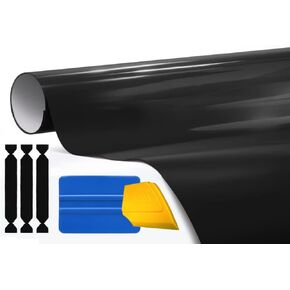 VViViD Black Gloss Automotive Vinyl Wrap Film w/ 3M Toolkit (1ft x 5ft)