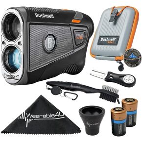 Bushnell Tour V6 / Tour V6 Shift Laser Golf Rangefinder with Wearable4U Bundle