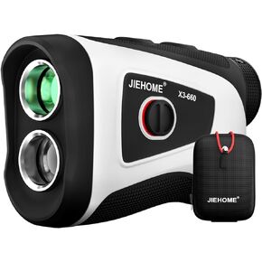 Golf Rangefinder JIEHOME X3 Rangefinder with Slope, Flagpole Locking & Vibration, 660/1100YDS Laser Rangefinder for Golfing/Hunting, Rechargeable Distance Measuring Range Finder, Built-in Magnetic