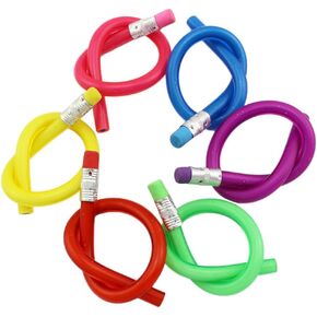 Colorful Magic Bendy Flexible Soft Pencil with Eraser for Children Kids Writing Gift, Pack of 30 (30pcs 18cm Colourful Pencil) in Kuwait