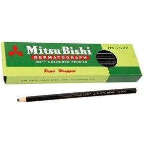 Mitsubishi Dermatograph 12 Black Pencils/box