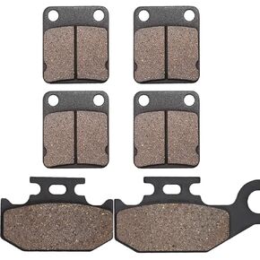 Cyleto Front and Rear Brake Pads for YAMAHA YFM400 Kodiak 400 2000 2001 2002 2005 2006 / YFM 400 Grizzly 2007 2008