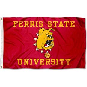 College Flags & Banners Co. Ferris State FSU Bulldogs Flag 3x5 Banner
