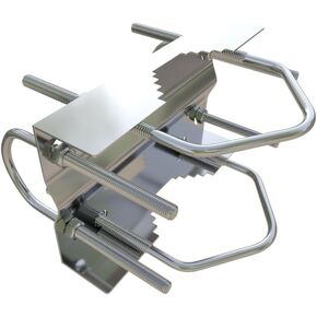 Antenna Mount Outdoor Railing Antenna Pole Mast Cross-Over Bracket Kit | Horizontal MINO Yagi TV Antennas, Security Camera, Weather Station