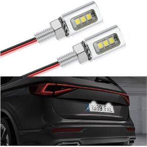 2PCS Upgrade 3 LED License Plate Light with Aluminum Light Holder,IP68 Waterproof Tag Lights for License Plate,Stylish License Plate Light Assembly Replaces License Plate Screws
