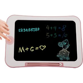 LCD Writing Tablet, Doodle & Scribble Boards，Colorful, Electronic Drawing Board, Digital Ewriter Graphics Tablets for Painting Drawing and Memo Lists 10.5 Inch Pink, 3+